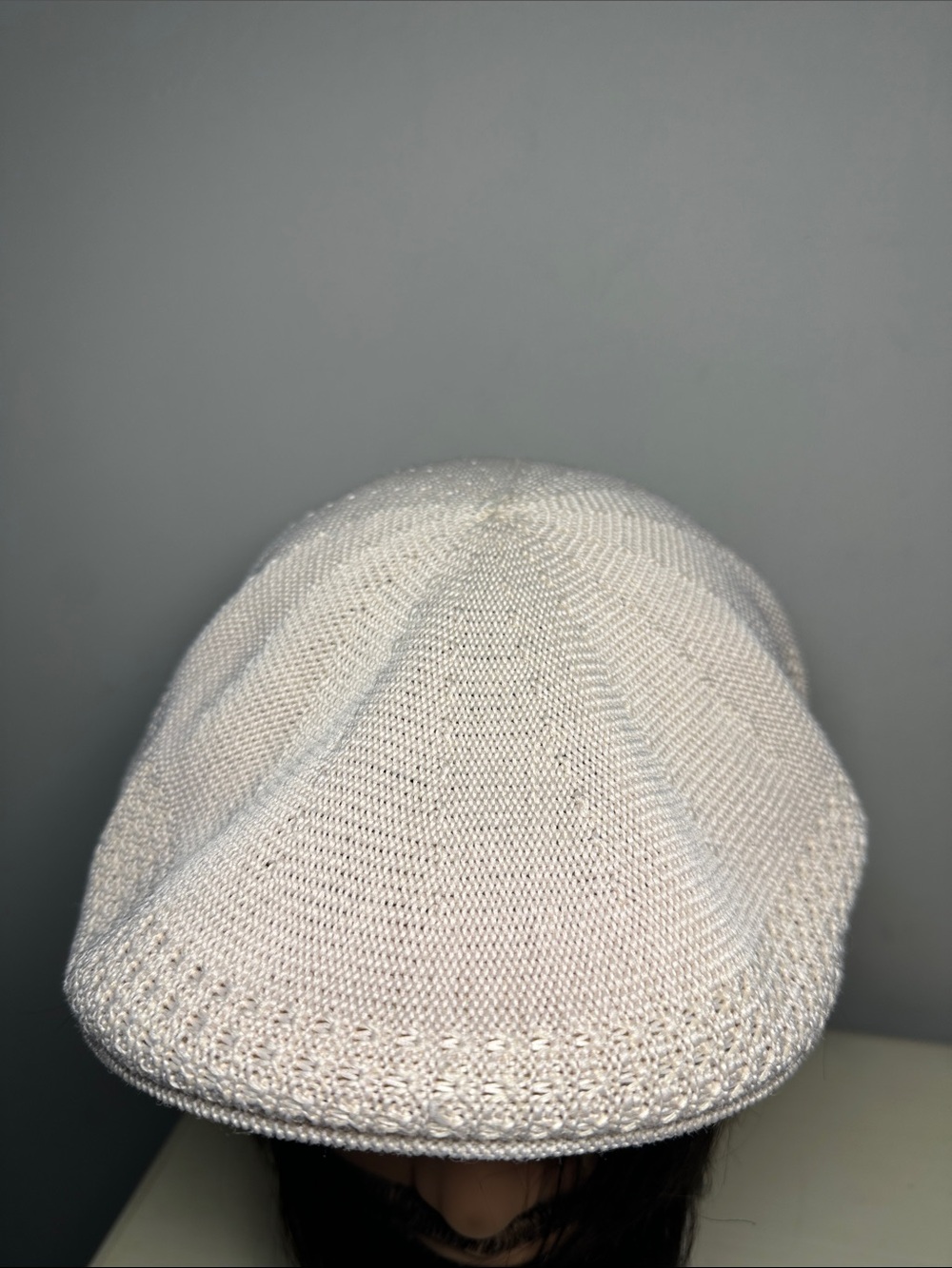 Off White cream Knit Newsboy Cap - Unbranded